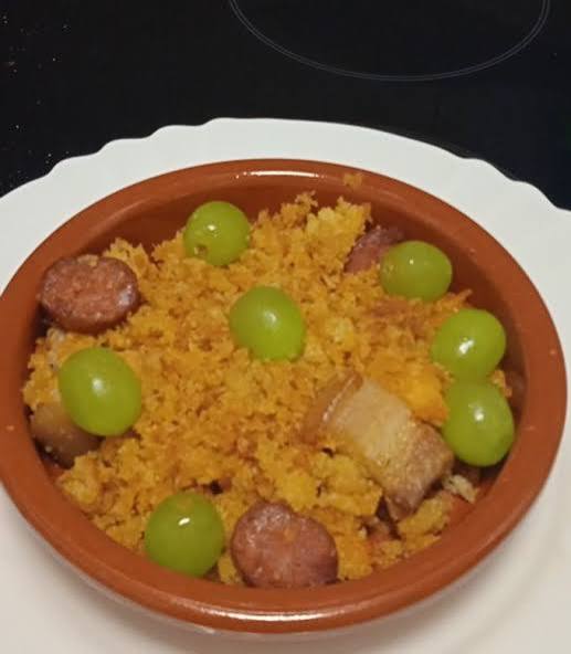 Migas ruleas horno leña