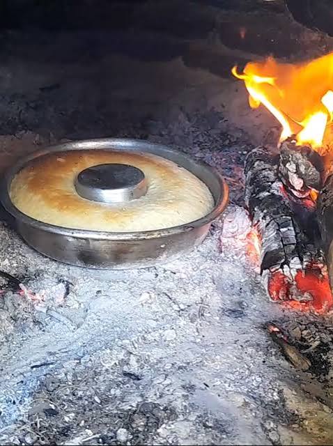 Bizcocho yogur horno leña